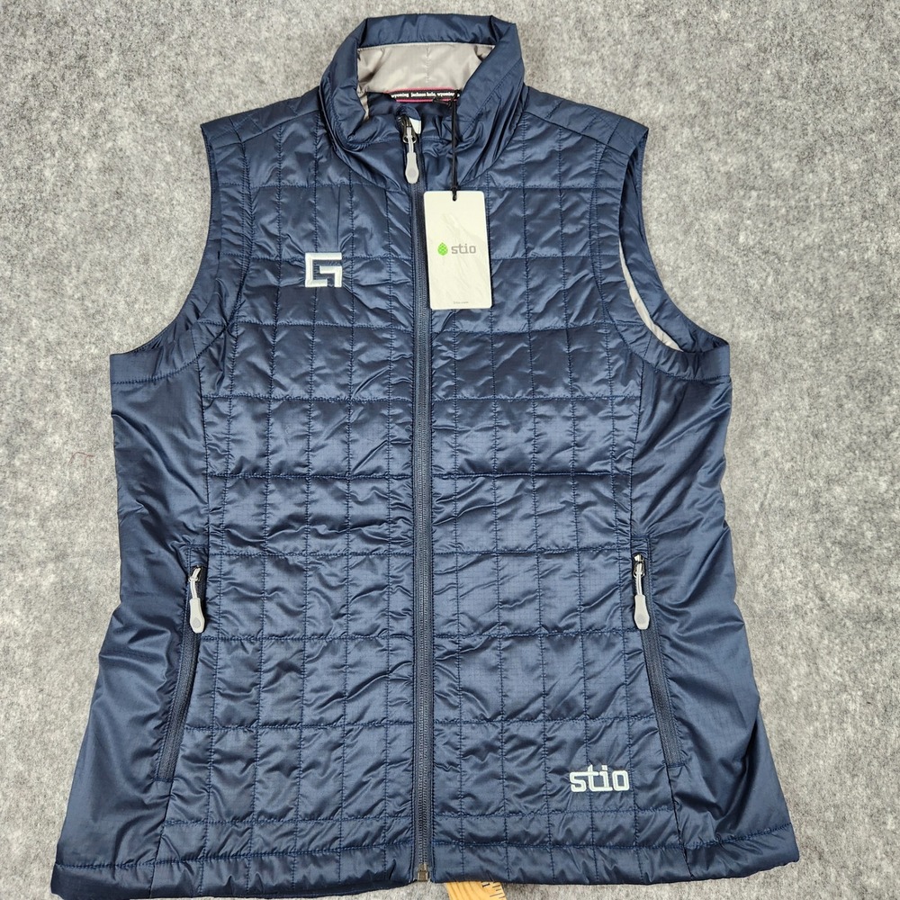 NWT Stio Azura Insulated Vest Women M Blue Puffer Quilted Lightweight Logo